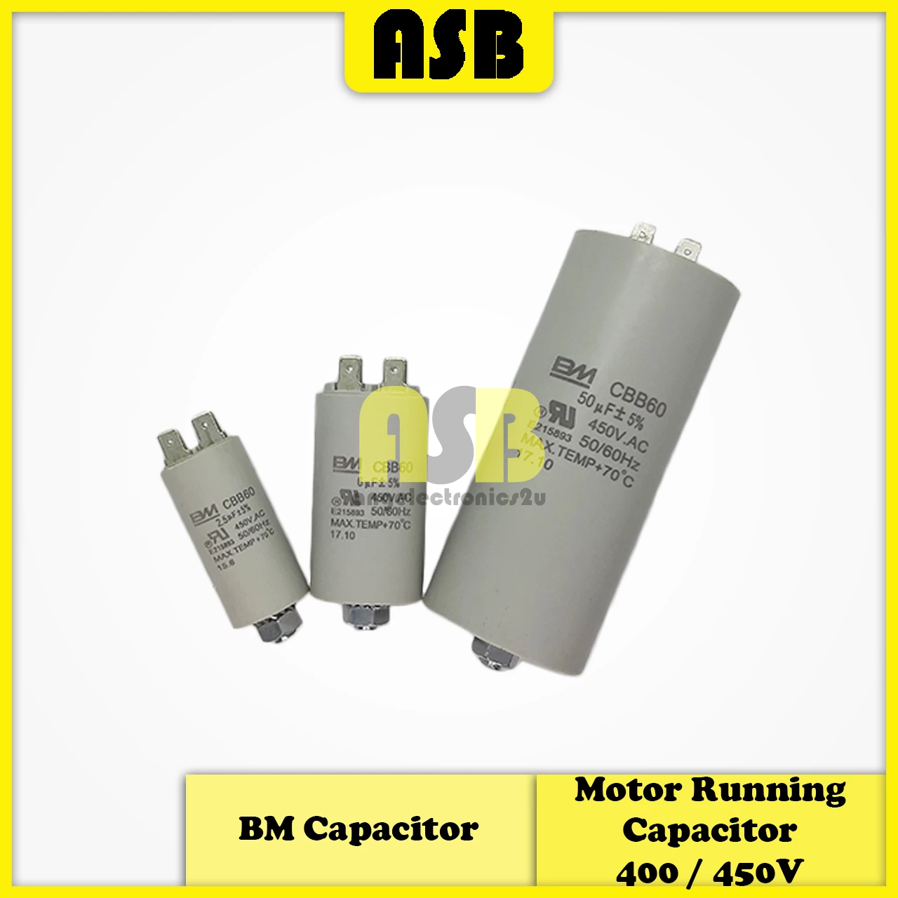 (1pc) BM Capacitor 400V / 450V ( 2.5UF , 3UF , 3.5UF , 4UF , 5UF , 6UF , 7UF , 7.5UF , 8UF , 9UF )