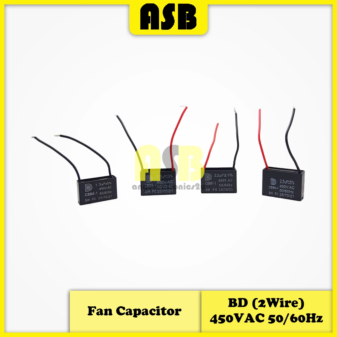 (1pc) BD Fan Capacitor ( 1.3UF , 1.5UF , 2UF , 2.2UF , 2.5UF )