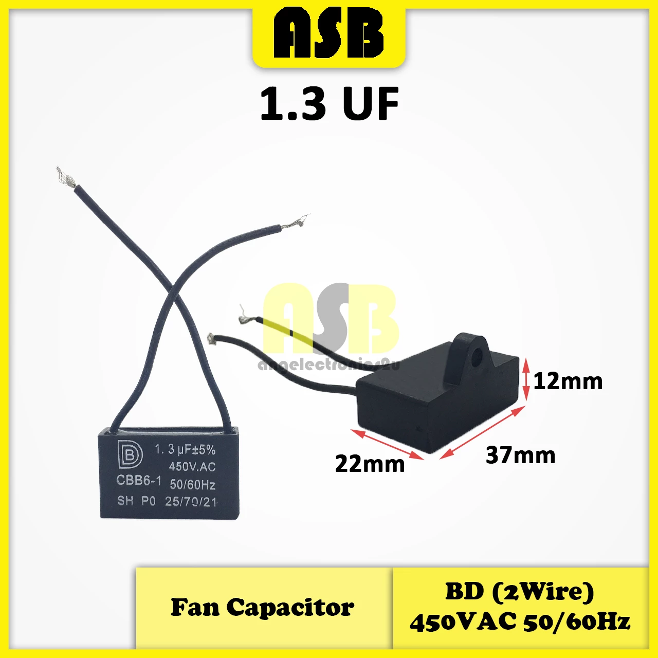 (1pc) BD Fan Capacitor ( 1.3UF , 1.5UF , 2UF , 2.2UF , 2.5UF )