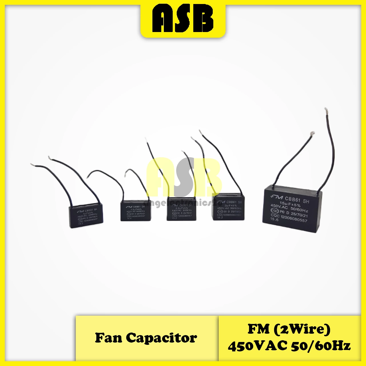 (1pc) FM Fan Capacitor ( 1UF , 1.2UF , 1.25UF , 1.3UF , 1.5UF , 1.8UF , 2UF , 2.2UF , 2.5UF )