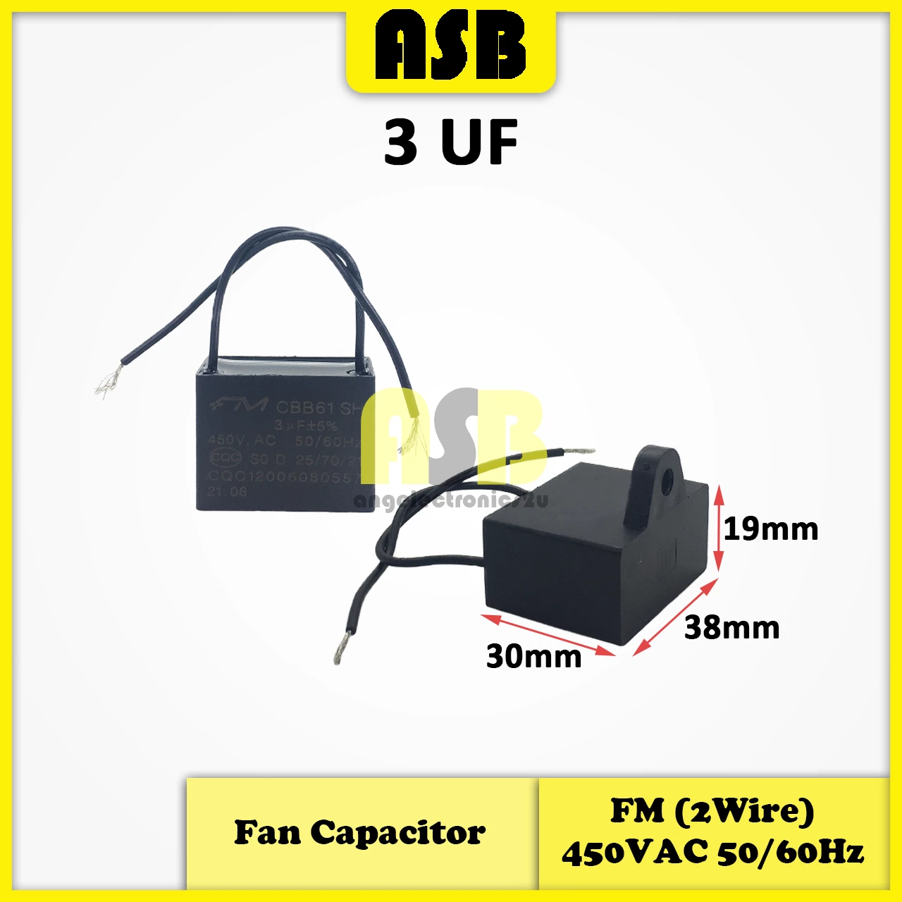 (1pc) FM Fan Capacitor ( 3UF , 3.25UF , 3.5UF , 4UF , 4.5UF , 5UF , 6UF , 7UF , 8UF , 10UF )