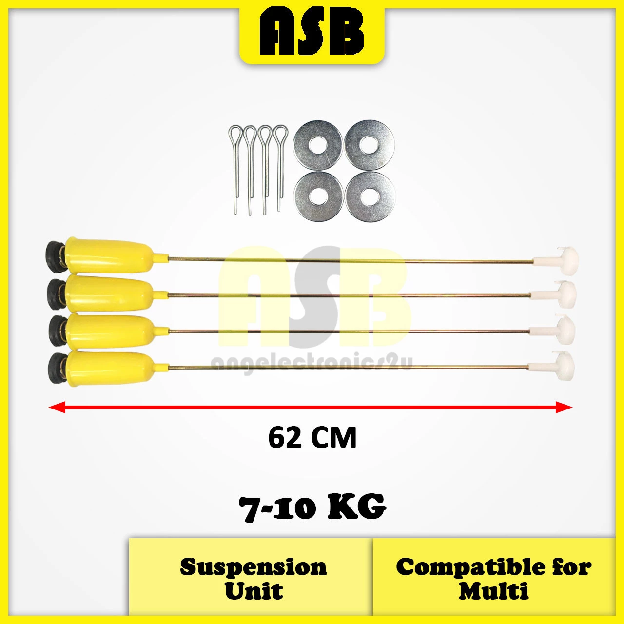 (4pcs) ( Compatible : Multi ) Washing Machine Absorber / Suspension Unit  ( 4 Pcs / Set ) ( 661014077 )