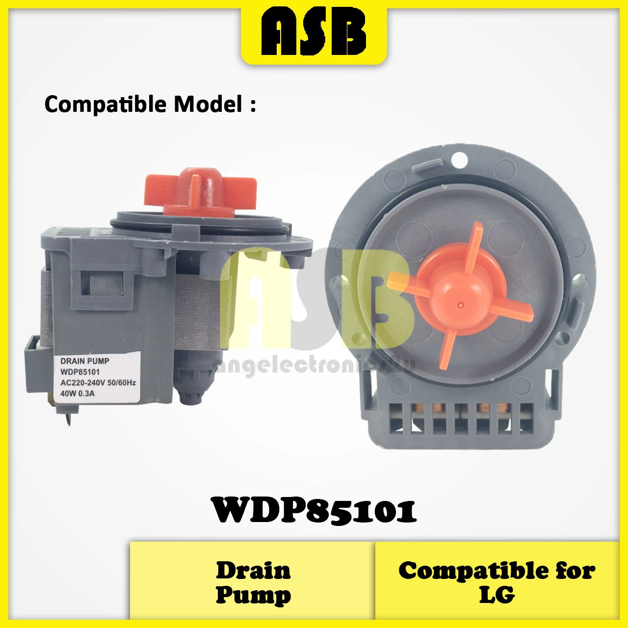 (1pc) ( Compatible : LG ) Washing Machine Drain Motor / Valve / Drain Pump / Motor Keluar Air