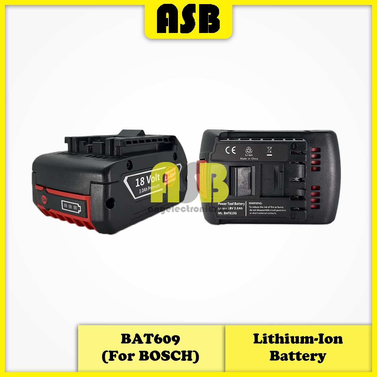 Hand Held Drill Lithium-Ion Battery BAT609 18V 3.0Ah ( For Bosch ) (033016006)