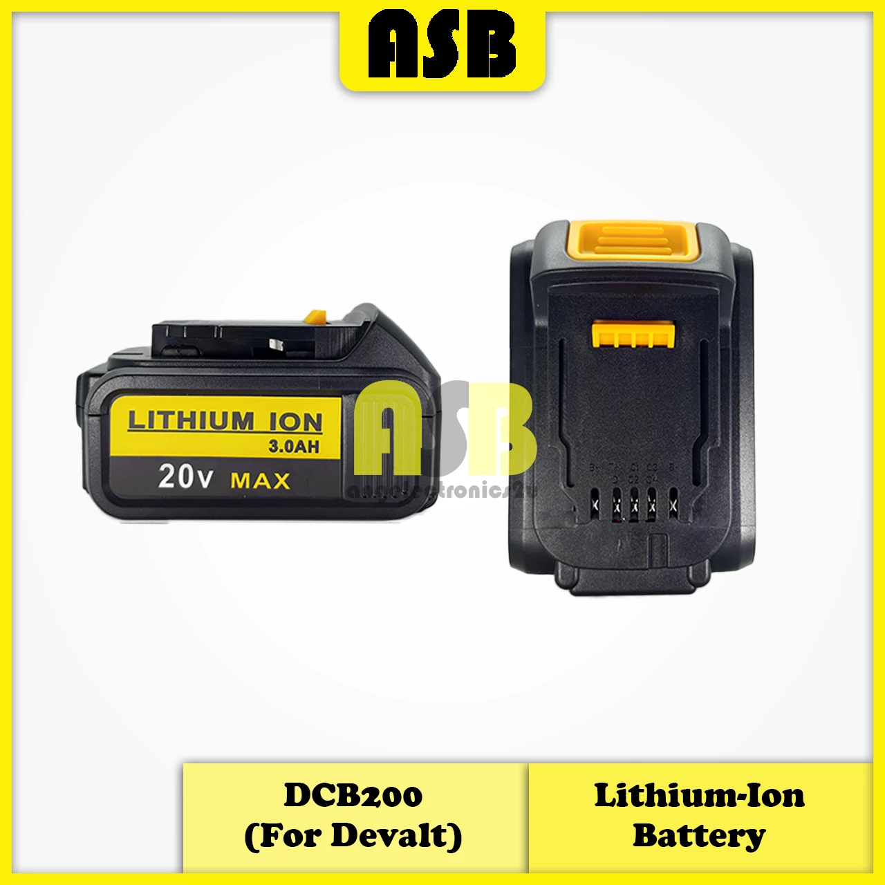 Hand Held Drill Lithium-Ion Battery DCB200 20V 3.0Ah ( For Devalt ) (033016008)