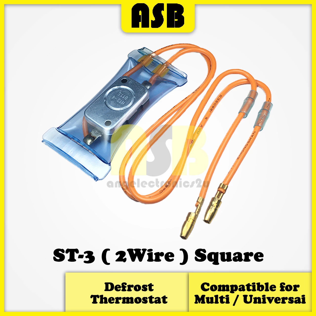 (1pc) ( Compatible: Multi / Uni ) Fridge Defrost Thermostat ST-3 / TH-2 / KSW-WB6 / PB-302 / DA-47-101605 ( 2 / 3 Wire )