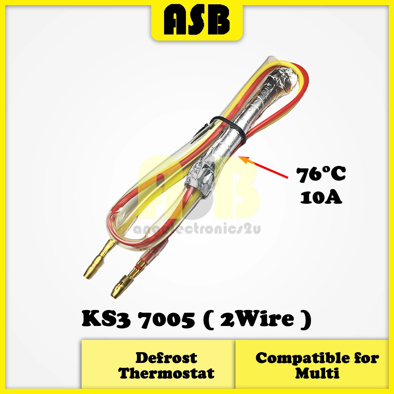 (1pc) ( Compatible : Multi / Universal ) Fridge Defrost Thermostat KS3 7005 / DA-47-00301D / 6615JB2002 ( 2 / 4 Wire )