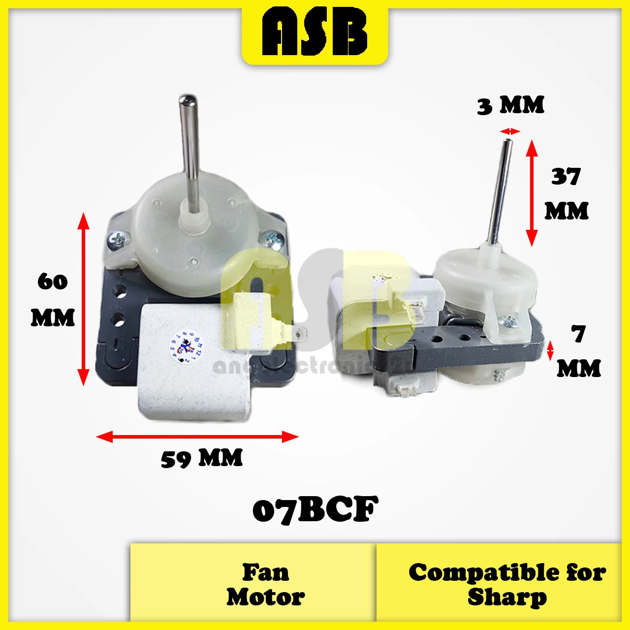 (1pc) ( Compatible : SHARP ) Fridge Fan Motor ( 661026004 )