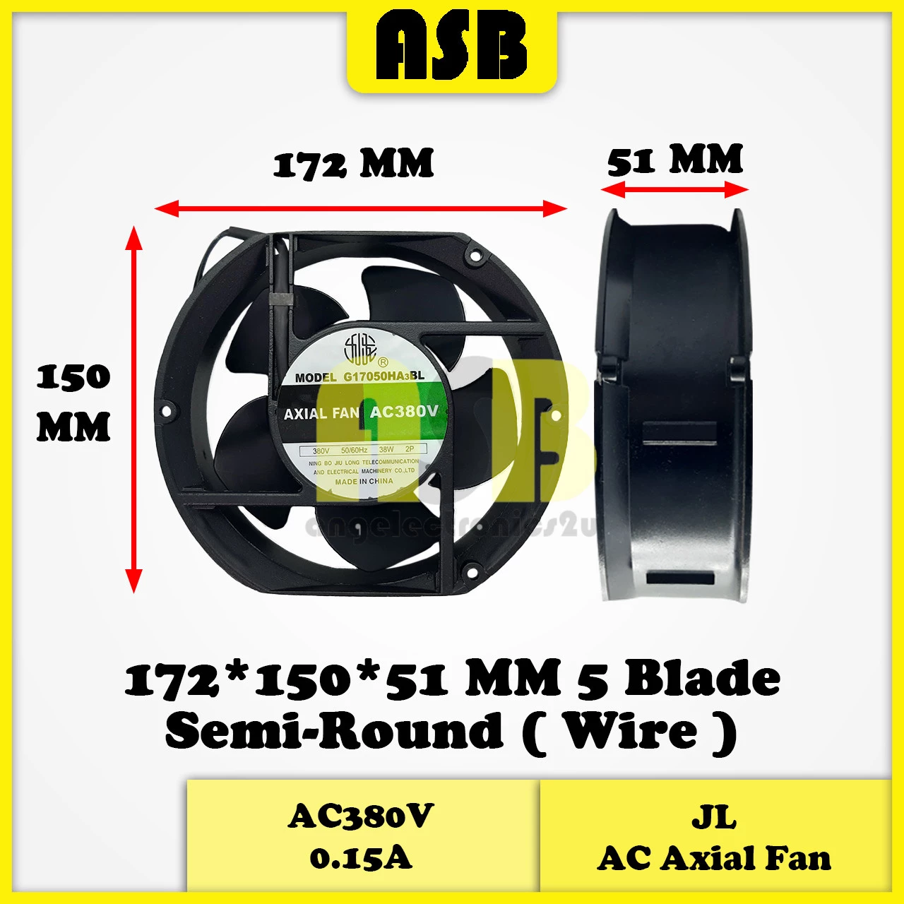 (1pc) JIULONG AC Axial Fan ( AC380V ) ( 6