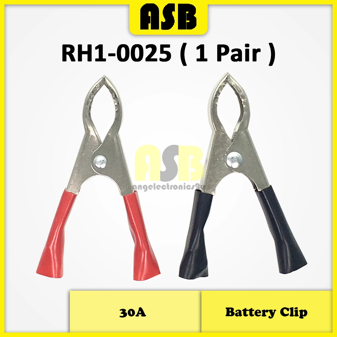 (1pc) Battery Clip RH1-0025 30A ( 1 Pair ) ( Red + Black ) ( 033024011 )