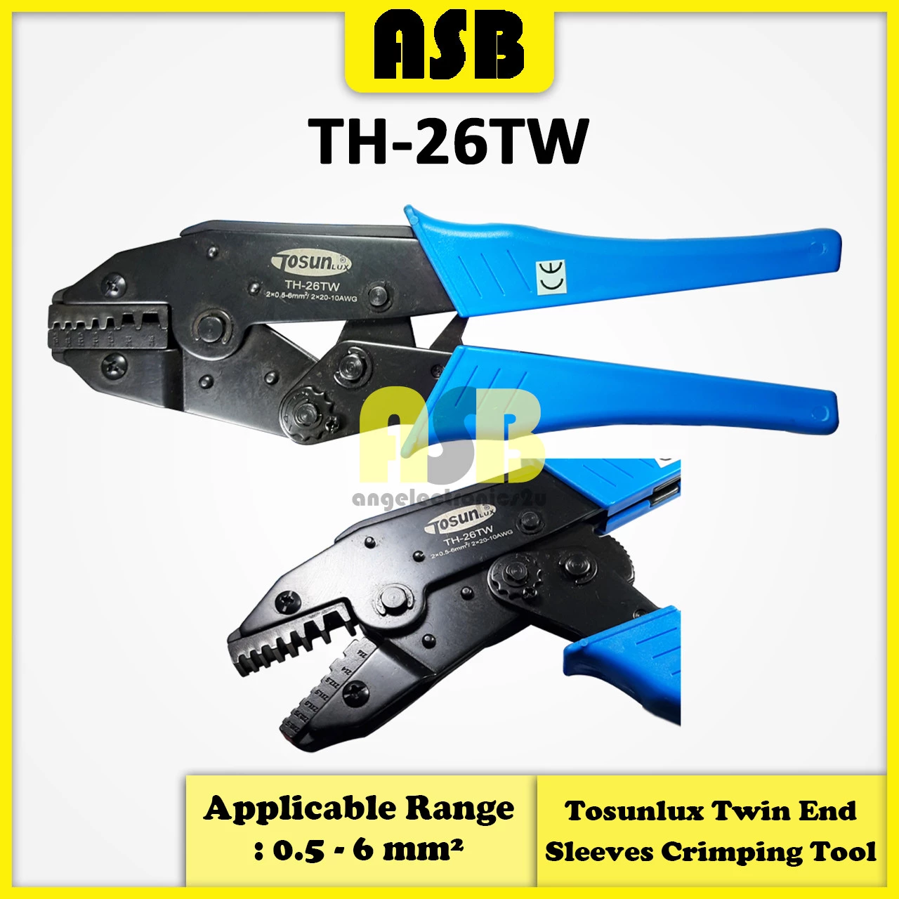 (1pc) Tosunlux TH-26TW Twin End Sleeves Crimping Tool / Alat Kelim ( 574003726 )