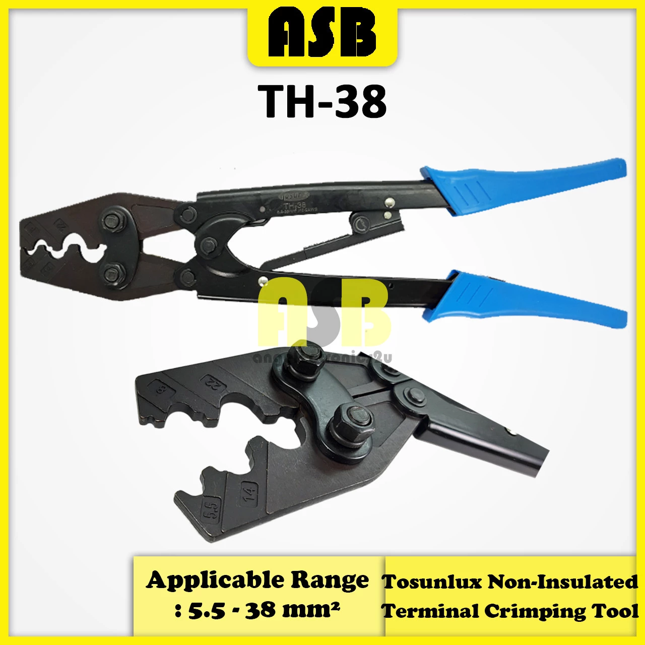 (1pc) Tosunlux TH-38 Non-Insulated Terminal Crimping Tool / Alat Kelim ( 574003729 )