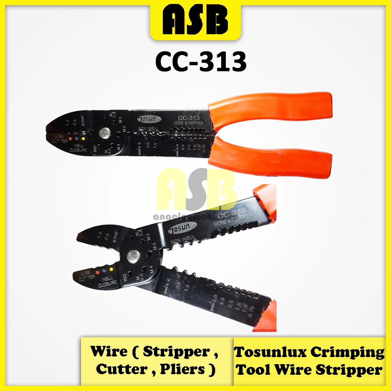 (1pc) Tosunlux CC-313 Wire Stripper & Crimping Tool / Alat Kelim / Pemotong ( 574003739 )