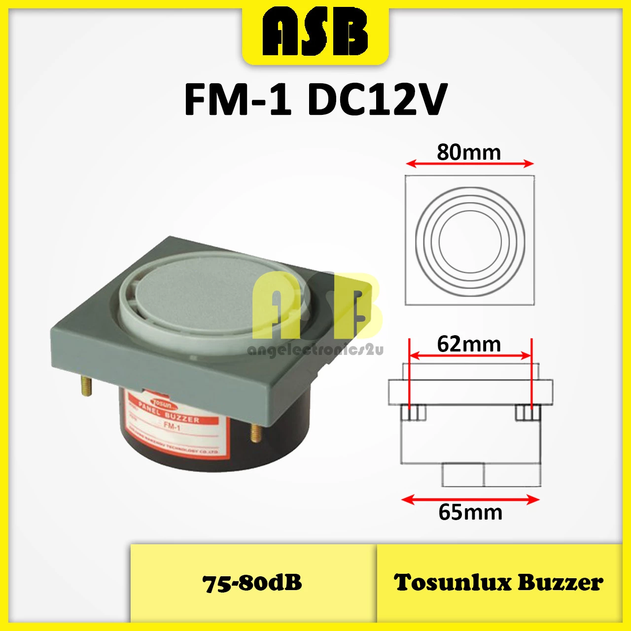 (1pc) Tosunlux FM-1 HRB-P80 Buzzer