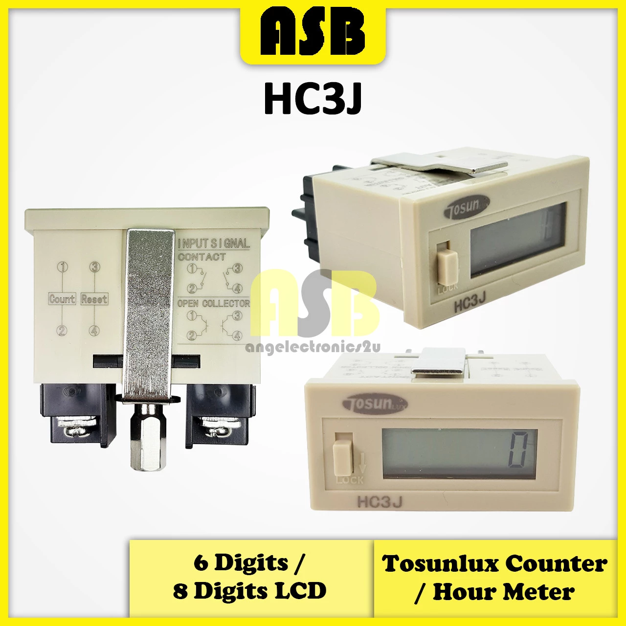 (1pc) Tosunlux Counter / Hour Meter HC3J ( 515004194 )