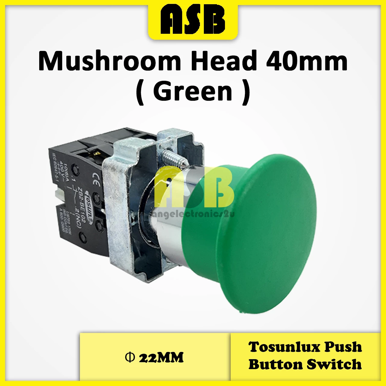 (1pc) Tosunlux Push Button Switch Ф 22MM ( Mushroom / Flat / Bulgy Head )