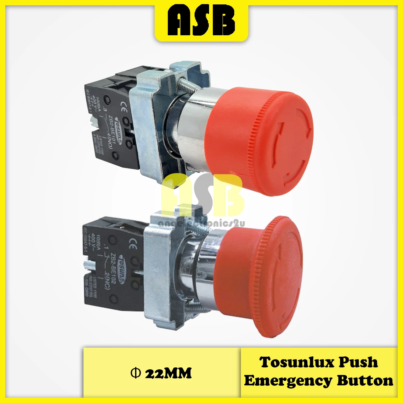 (1pc) Tosunlux Push Emergency Button Ф 22MM ( Turn - Reset )