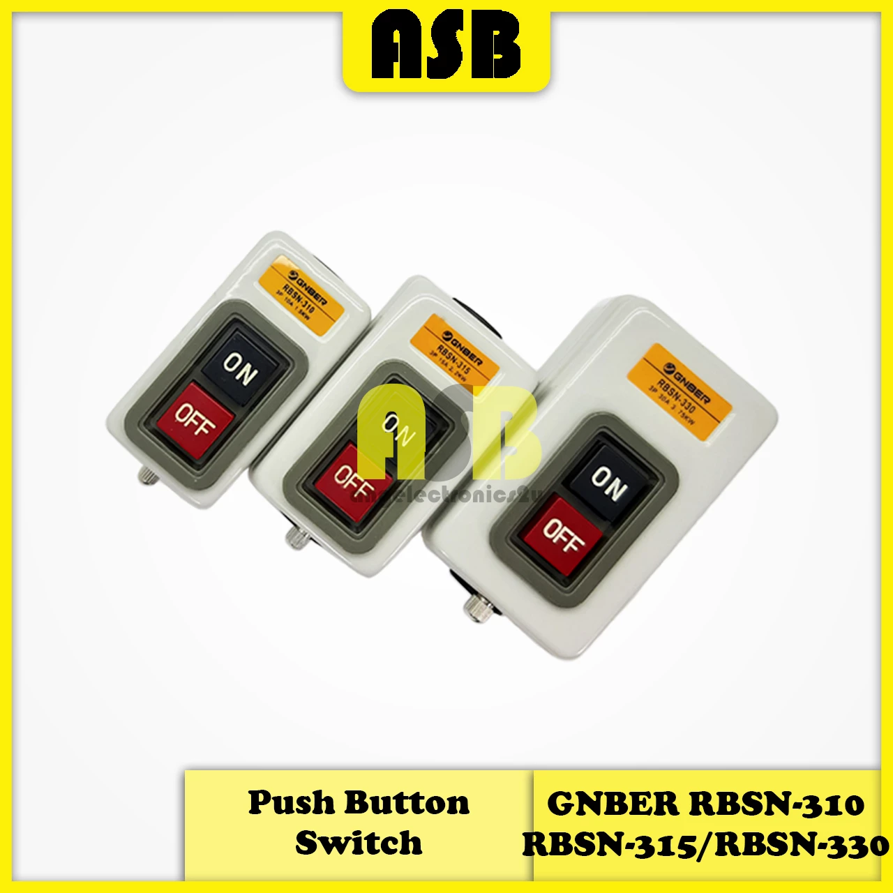 (1pc) GNBER RBSN Push Button Switch ( 10A / 15A / 30A ) 600V