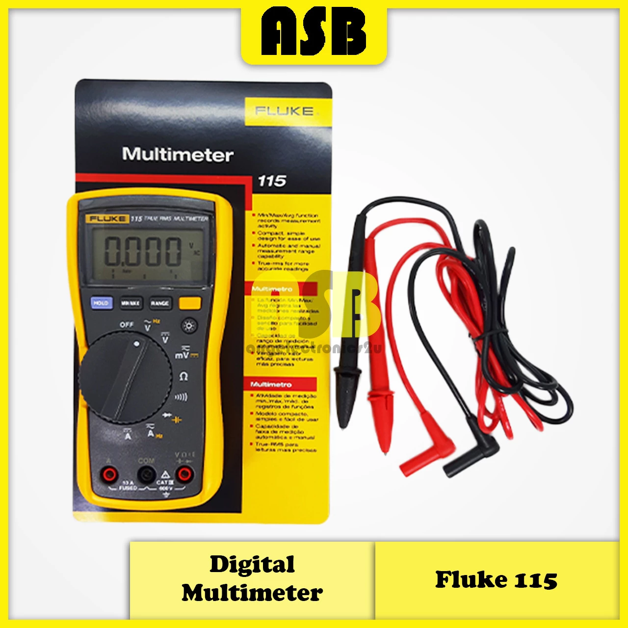 (1pc) Fluke 115 Field Technicians Digital Multimeter (362005001)