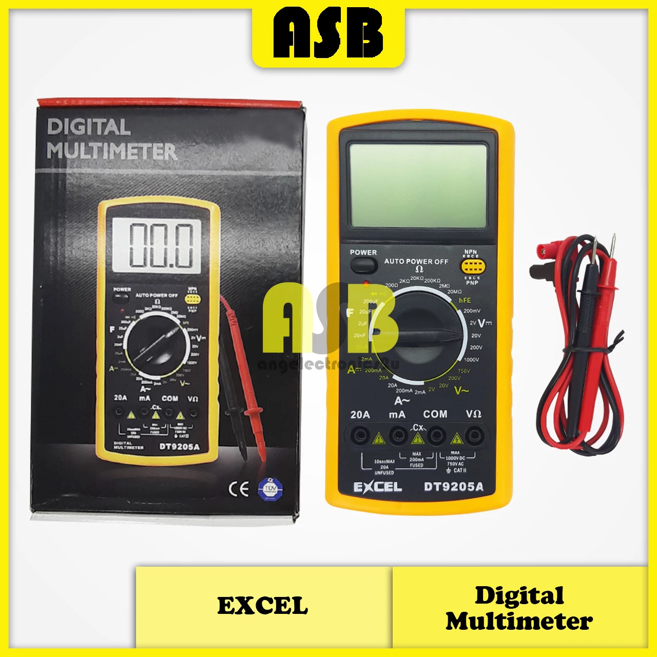 (1pc) EXCEL DT-9205A Digital Multimeter ( 362002112 )