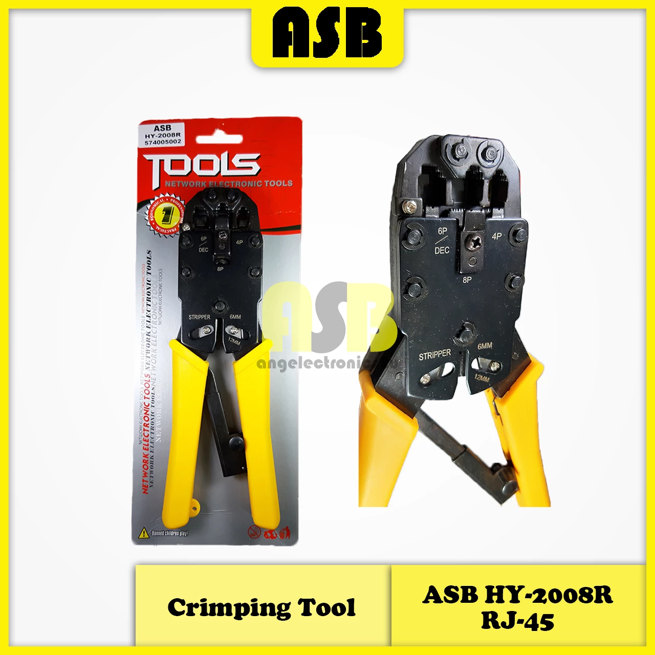 (1pc) ASB Crimping Tool (HY-2008R) RJ-45 (4P4C / 6P4C / 8P8C) (574005002)