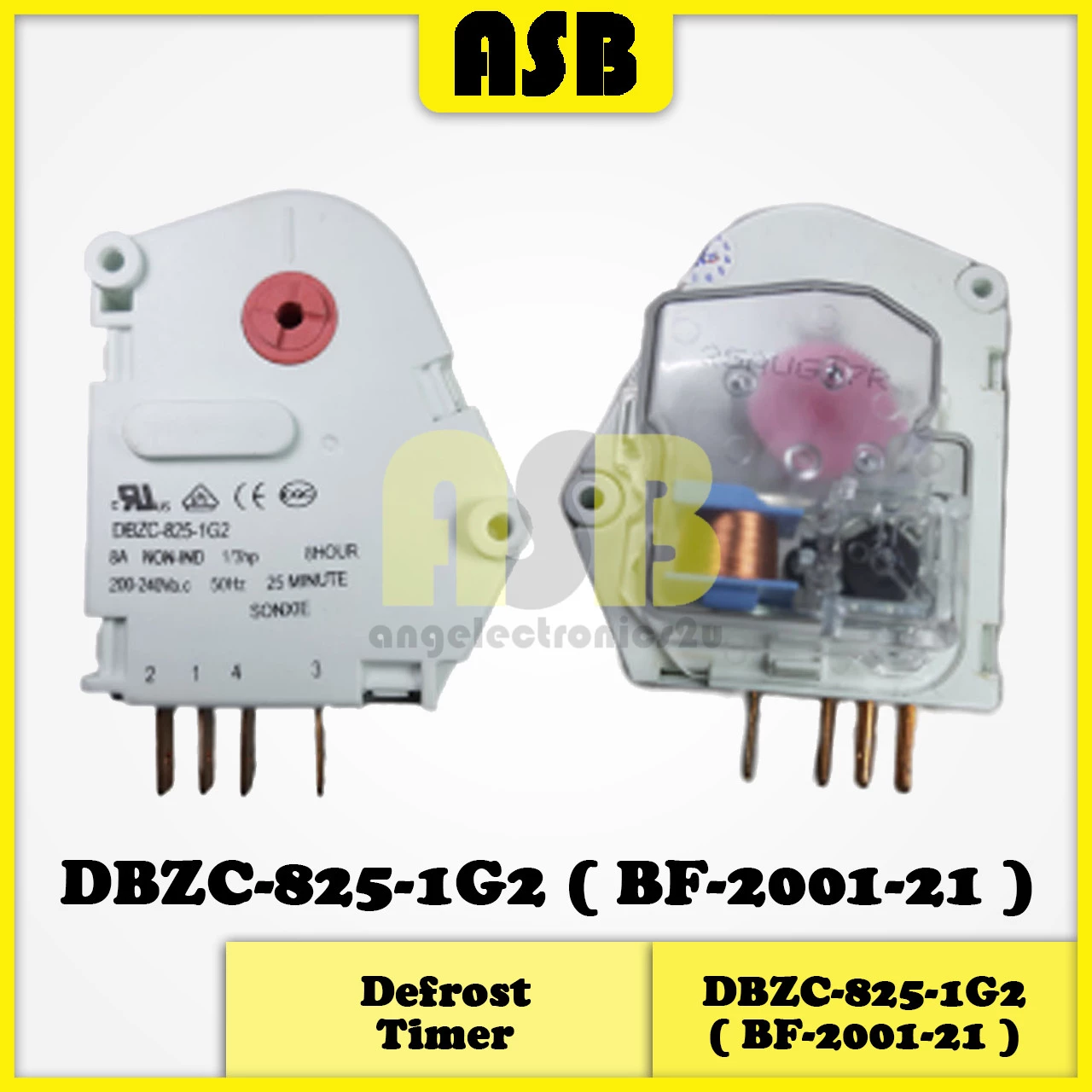 (1pc) Fridge Defrost Timer ( DBZC-825-1G2 / ND080M2PR / NT0804M2SU / TMDF 704ED1 / TMDF 905ED1 / DBZC-1210-1G6 )