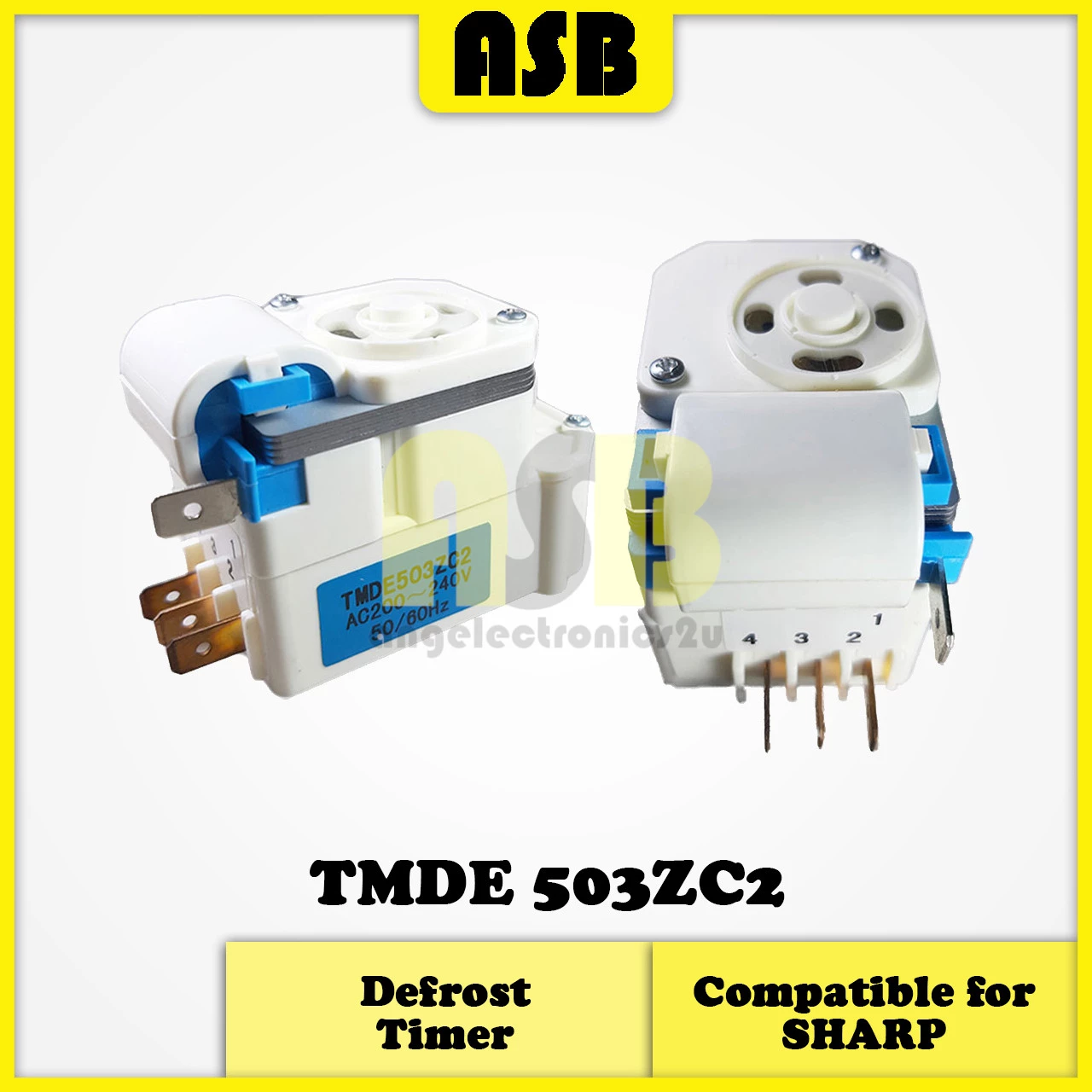 (1pc) ( Compatible : SHARP ) Fridge Defrost Timer TMDE 503ZC2 / TMDF 702ZH2