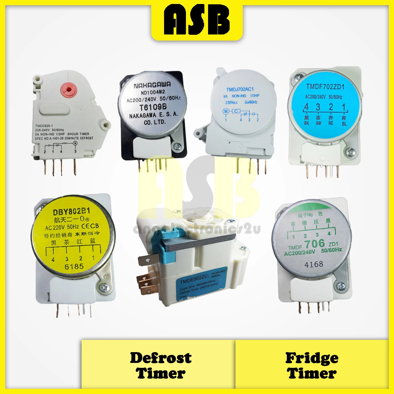 (1pc) Fridge Defrost Timer TMDF ( 706ZD1 / 702ZD1 / 802B1) ( TMDE 802ZC1 / TMDJ 702AC1 / ND1004M2 / TMDC 625-1)