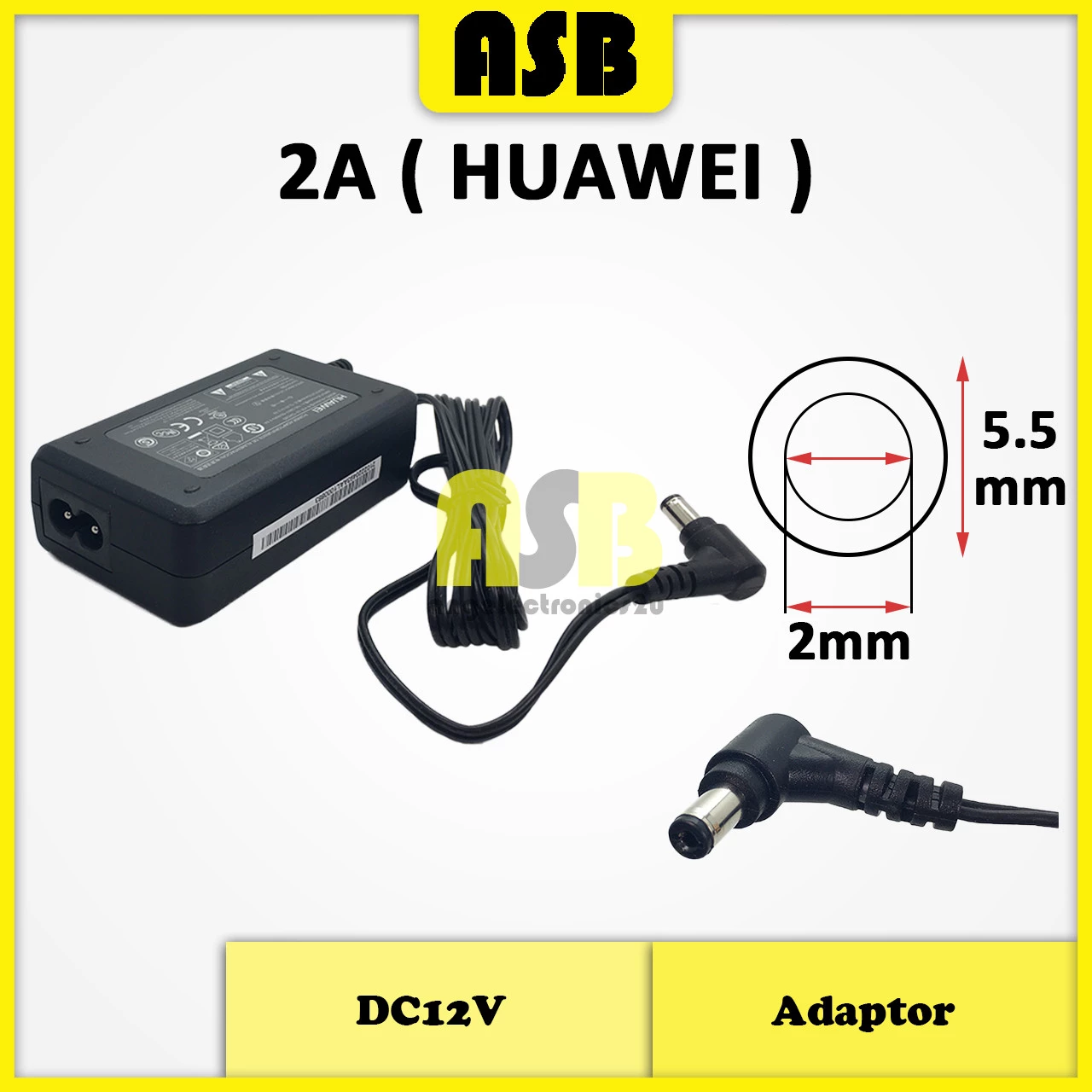 (1pc) Adaptor DC12V 2A ( HUAWEI / KTEC / Multi-Universal )