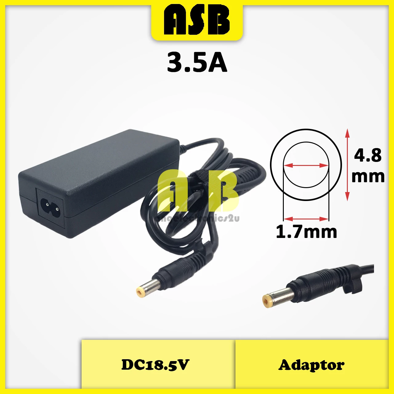 (1pc) Adaptor DC18.5V ( 3.5A / 4.9A / 6.5A )