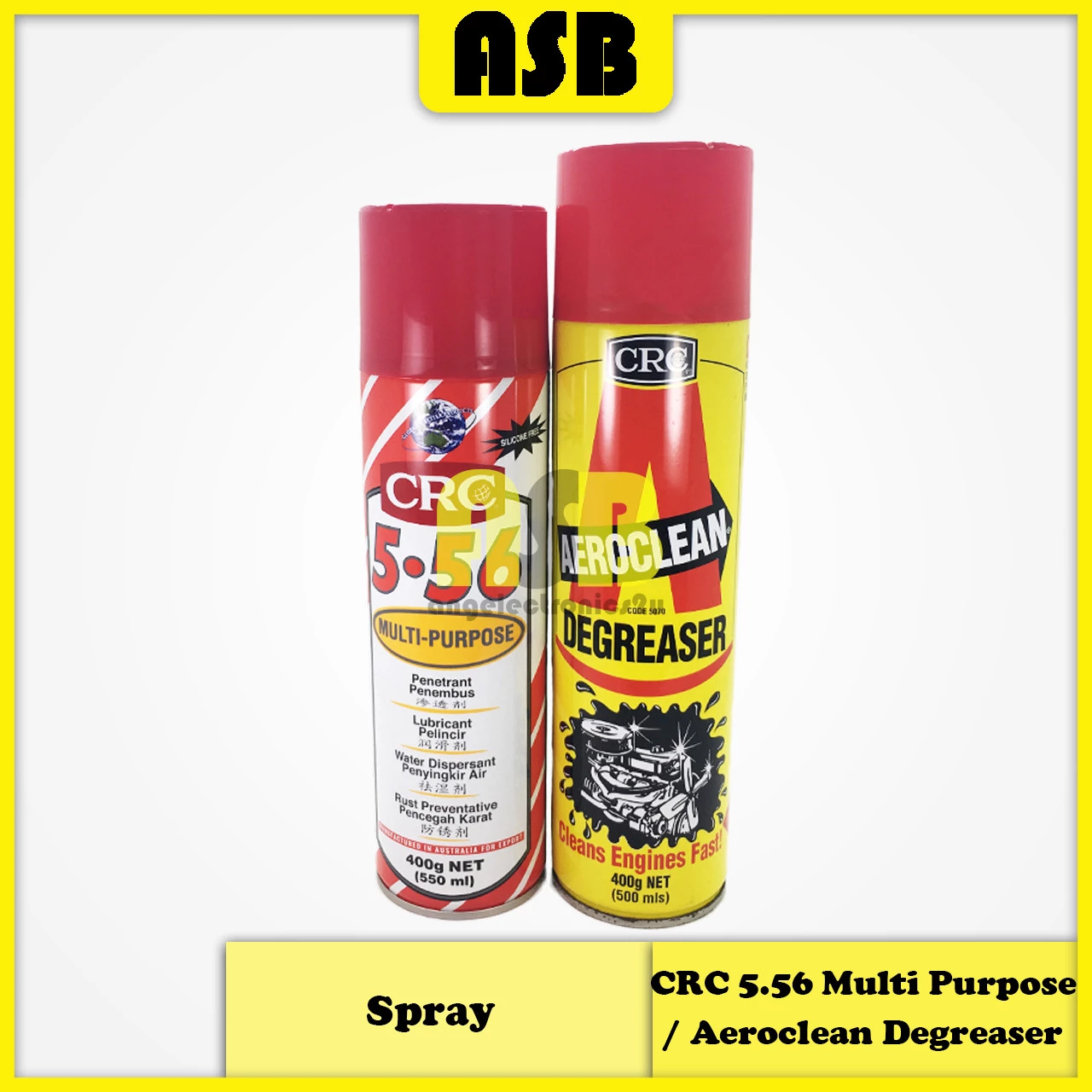 CRC 5.56 Multi Purpose / Aeroclean Degreaser Spray ( 550 ML / 500 ML )