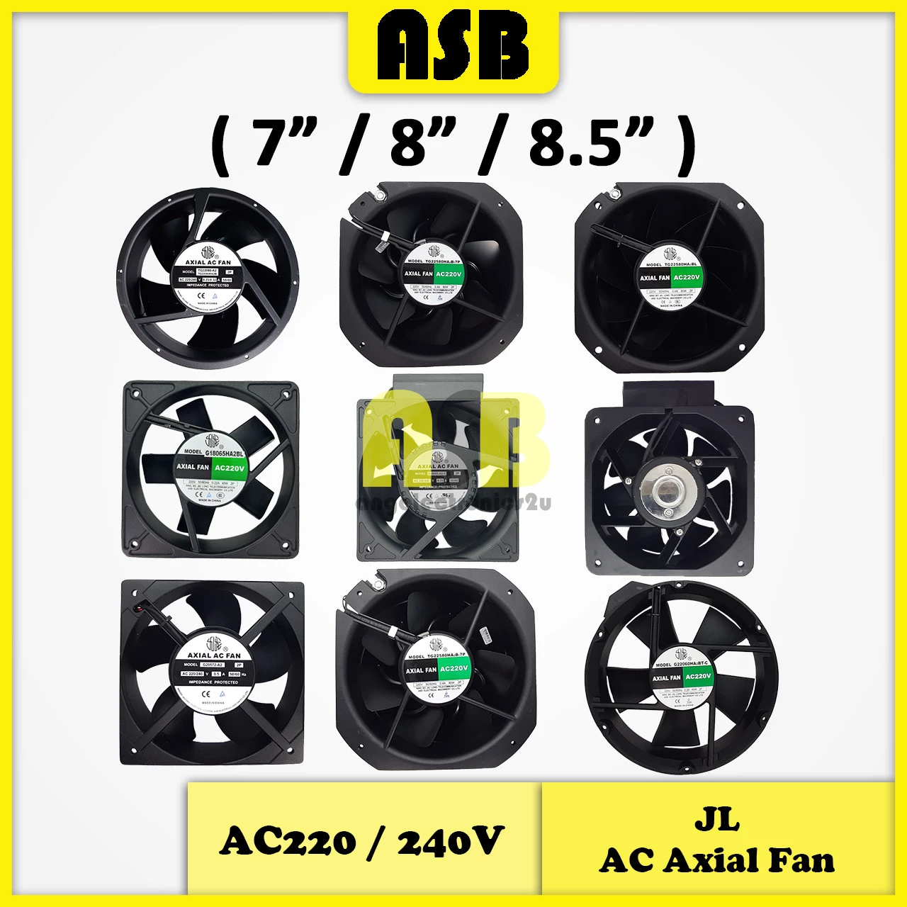 (1pc) JIULONG AC Strong Axial Fan ( AC220V / 240V ) ( 7