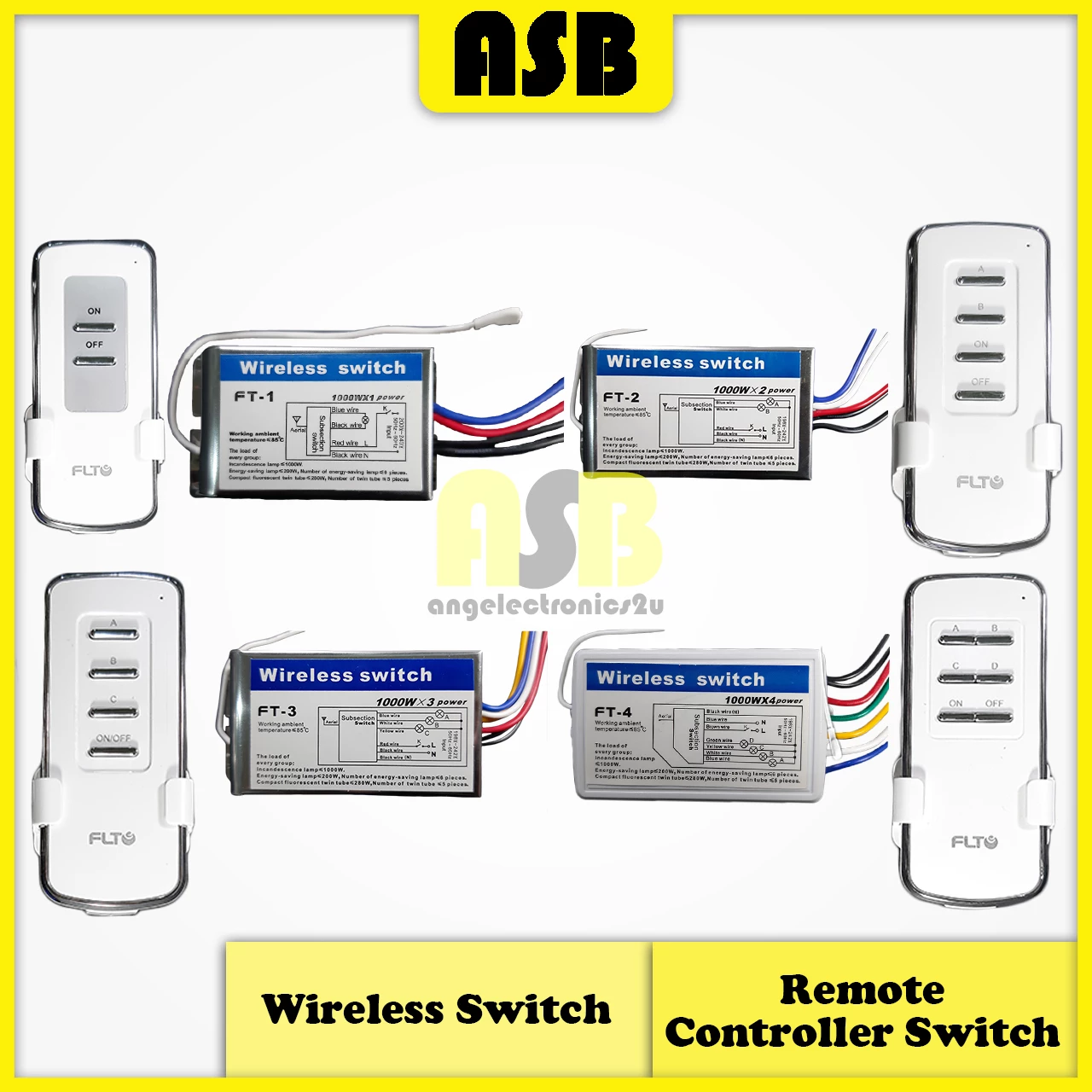 (1pc) FLT Wireless Remote Controller Switch ( FLT - 1 / 2 / 3 / 4 )