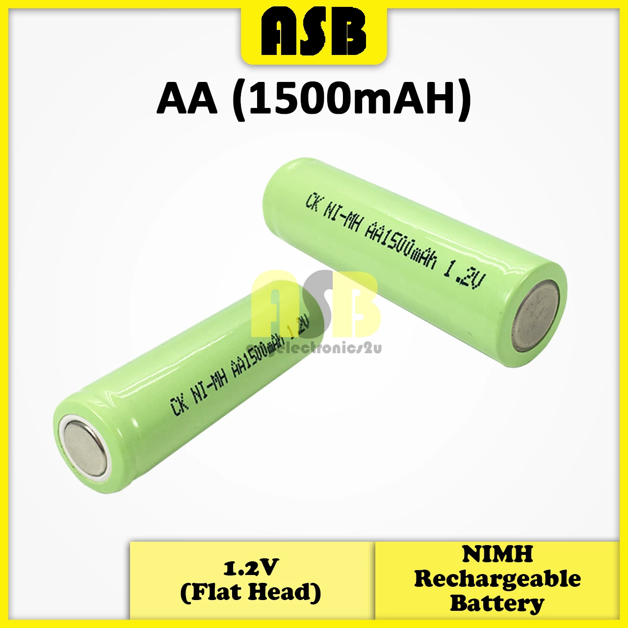 (1pc) NIMAH Rechargeable Battery ( Flat ) ( 1.2V ) ( AA / CK 4/5A / CK 2/3A / CK 17670 )