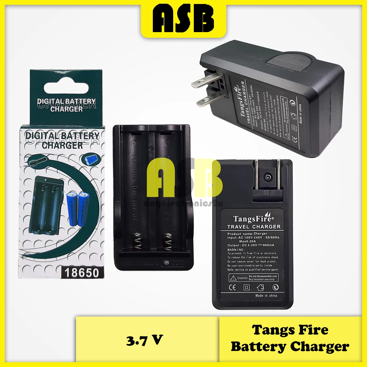 (1pc) Tangs Fire 18650 C-C2 3.7V Digital Battery Charger ( 033023111 )