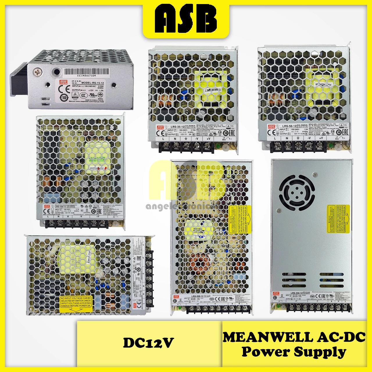 (1pc) MEANWELL DC 12V Switching Power Supply ( 1.3A / 3A / 4.2A / 8.5A / 12.5A / 17A / 29A )