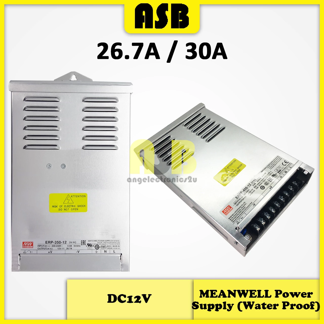 (1pc) MEANWELL Power Supply DC12V ( 26.7A / 30A ) ( Water Proof )