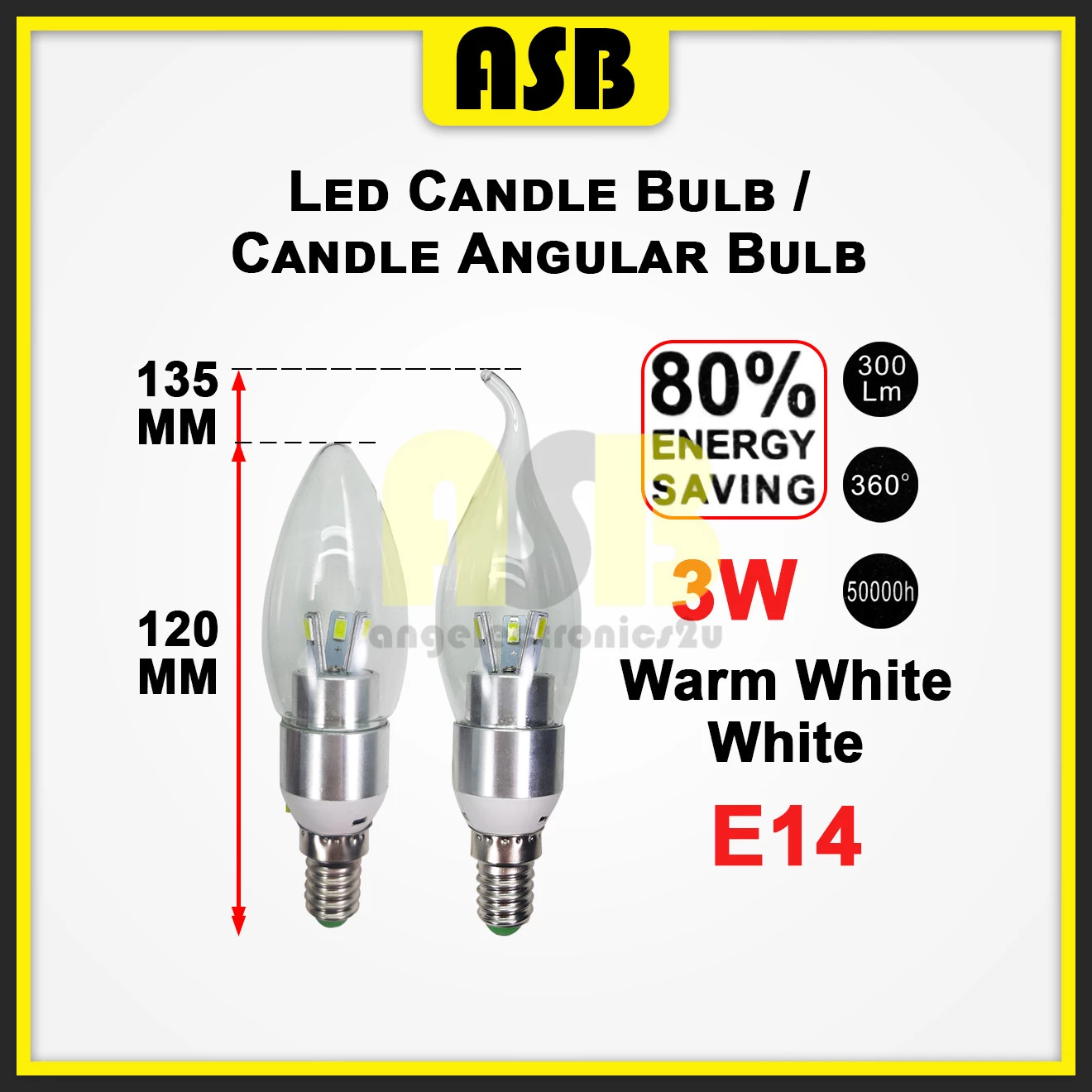 (1pc) LED Candle Bulb / Candle Angular Bulb ( Tail ) 3W ( E14 ) ( White / Warm White )