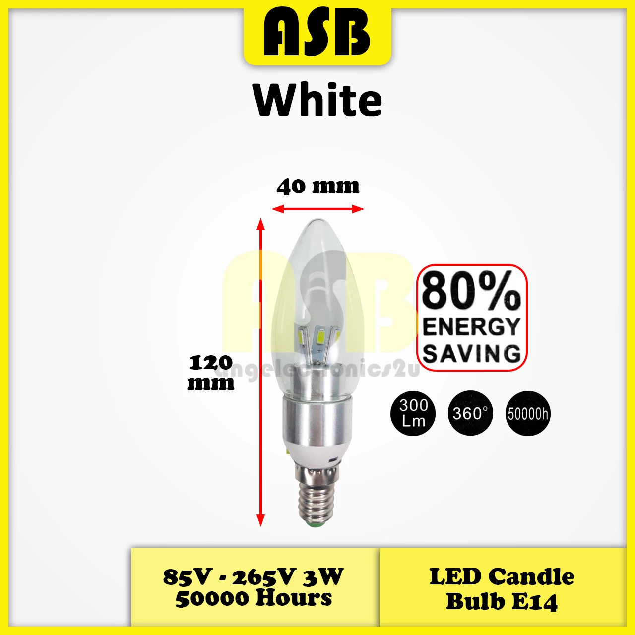 (1pc) LED Candle Bulb / Candle Angular Bulb ( Tail ) 3W ( E14 ) ( White / Warm White )