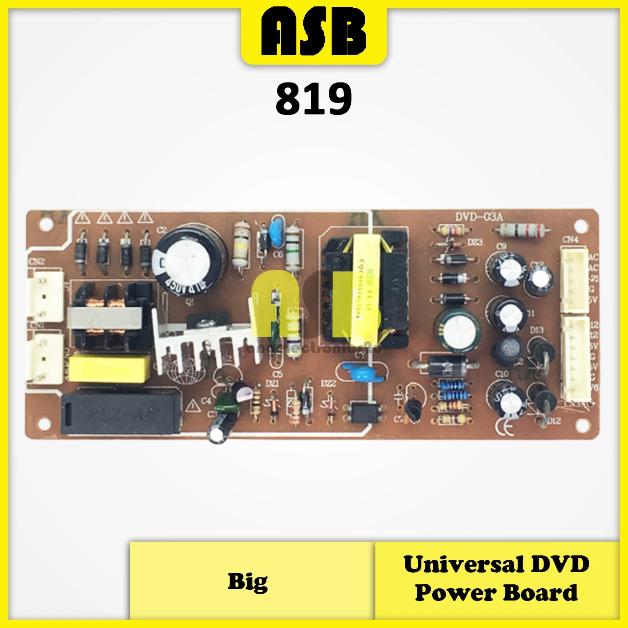 (1pc) Universal DVD Power Board ( 819 / White ) ( Big / Small )