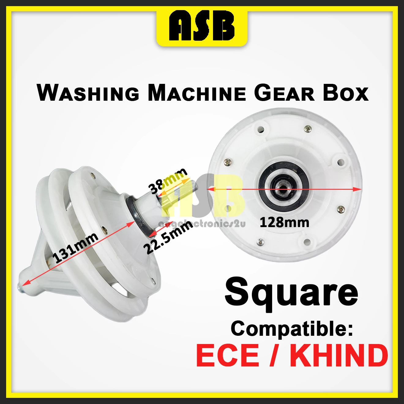 (1pc) ( Compatible : ECE / KHIND ) Washing Machine Gear Box ( Square ) ( 661021006 )