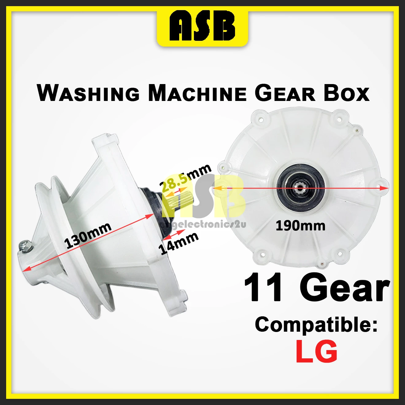 (1pc) ( Compatible : LG ) Washing Machine Gear Box SL102 ( 11 Gear ) ( 661021097 )