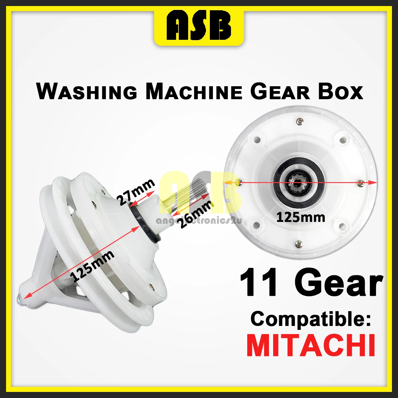 (1pc) ( Compatible : MITACHI ) Washing Machine Gear Box ( 11 Gear ) ( 661021003 )
