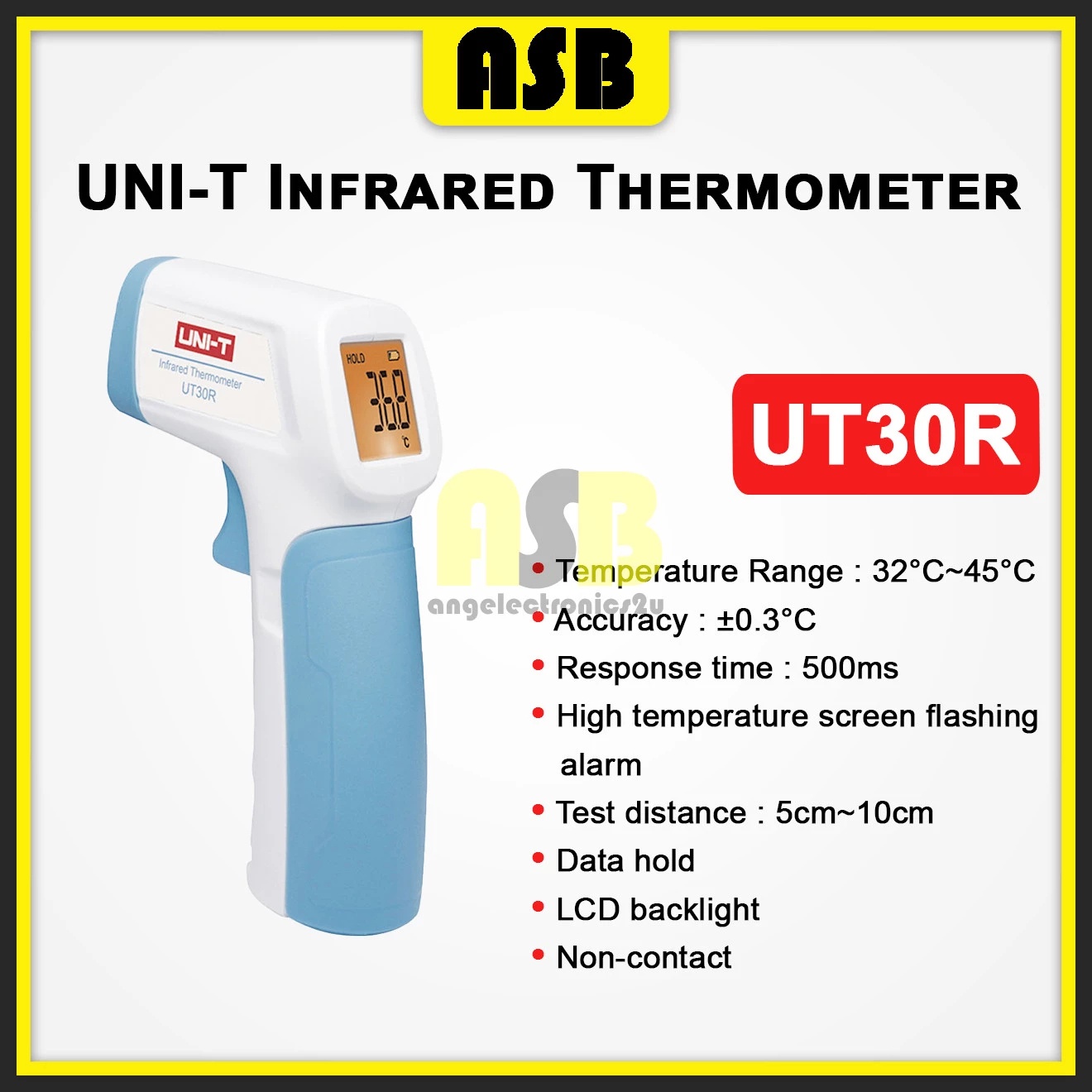 (1pc) Uni-T UT30R Human Body Infrared Thermometer ( 362002183 )