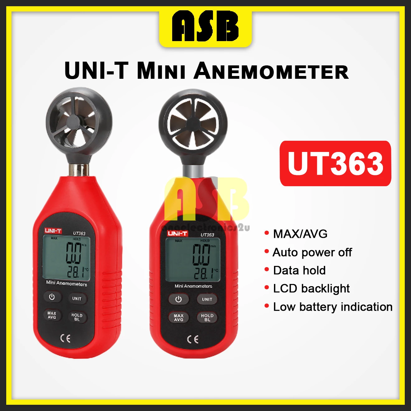 (1pc) Uni-T UT363 Mini Anemometer ( 362002199 )