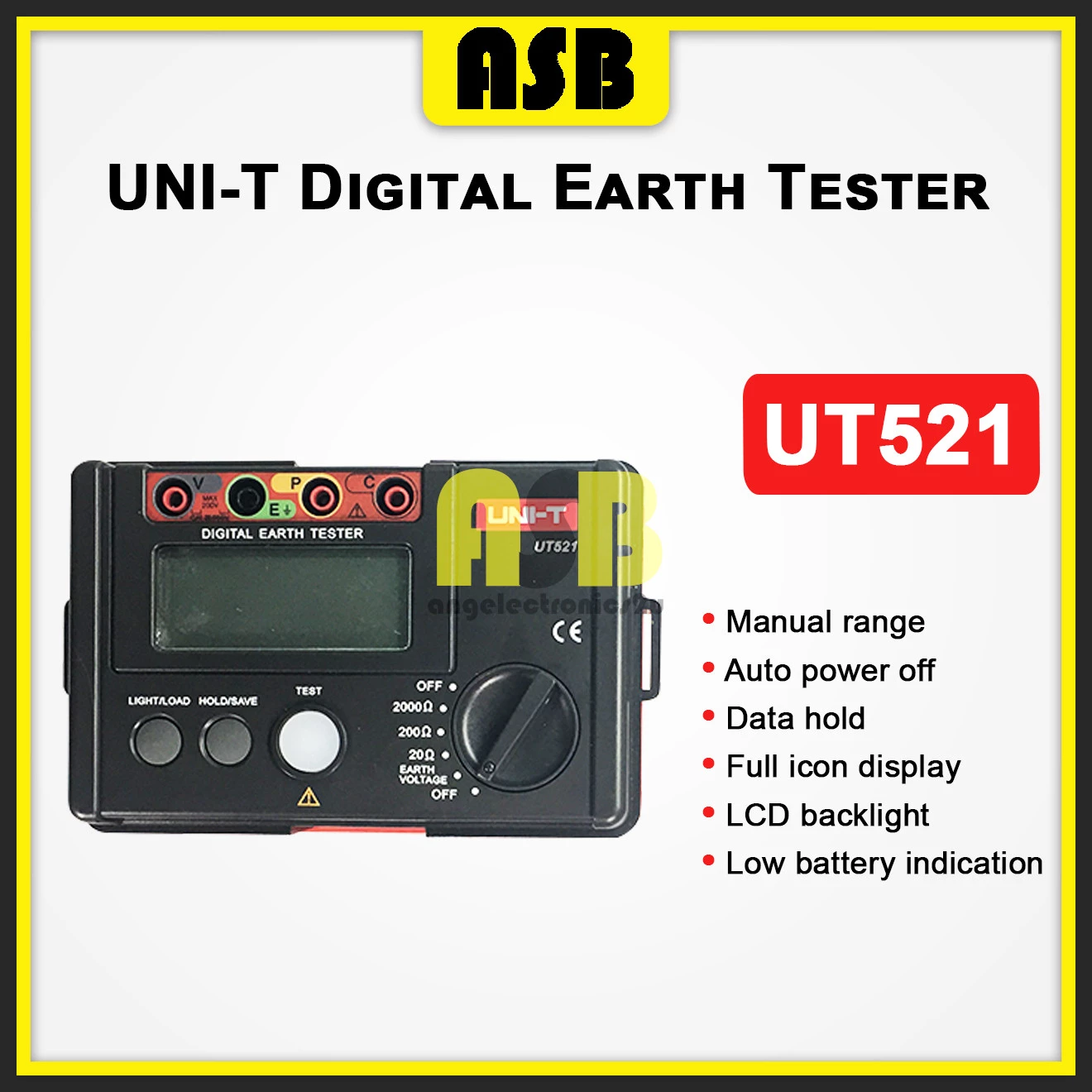 (1pc) Uni-T UT 521 Digital Earth Tester ( 362002203 )