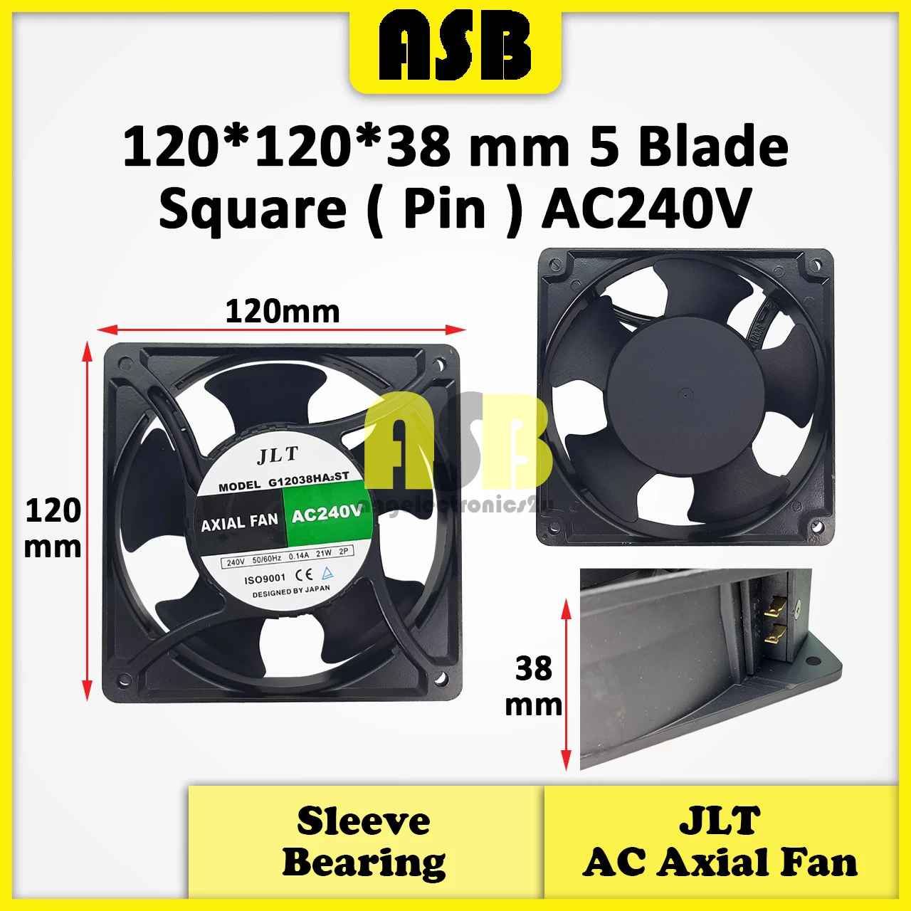 (1pc) JLT AC Strong Axial Fan ( AC240V ) ( 4