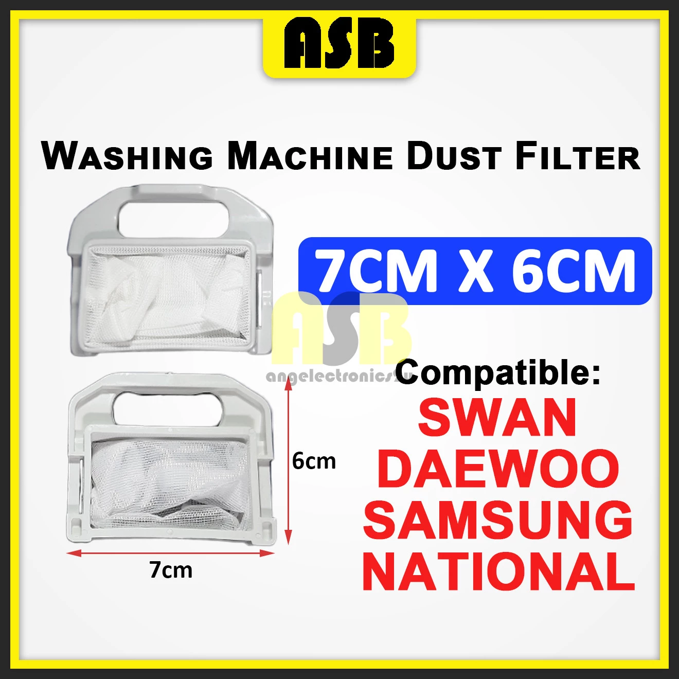 (1pc) ( Compatible : NATIONAL / SWAN / DAEWOO / SAMSUNG ) Washing Machine Dust Filter ( 661020001 )