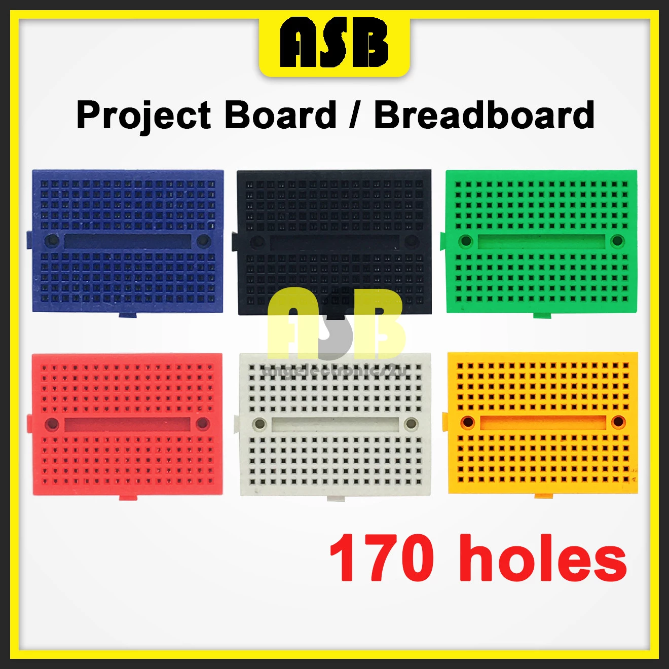 ZY-170 Project Board / Breadboard ( 170 holes ) ( Black / Red / Orange / Blue / White / Green )