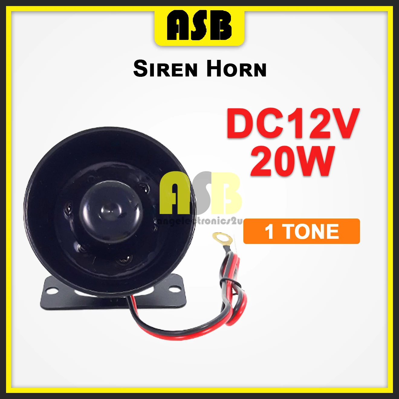 1 Tone Siren (ASB) (ADX-3006-1) DC 12V 20W (548002043)